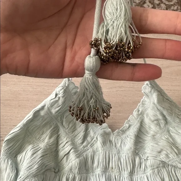 FREE PEOPLE Soft Blue Ruffled Set - Picture 4 of 8